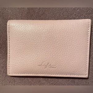 Life Pink leather card holder